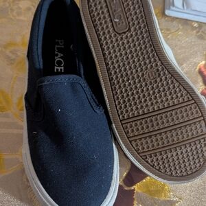 Place Black Slip-On Sneakers Casual Canvas